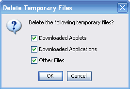 JRE 1.5 deletion confirmation box