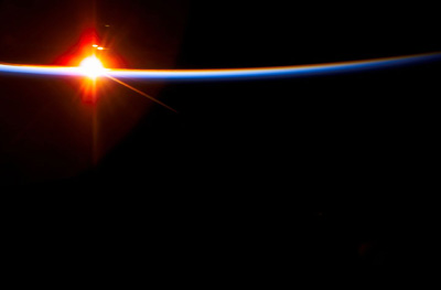 Sun over Earth