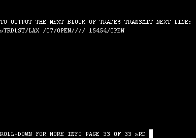 trdlst last screen